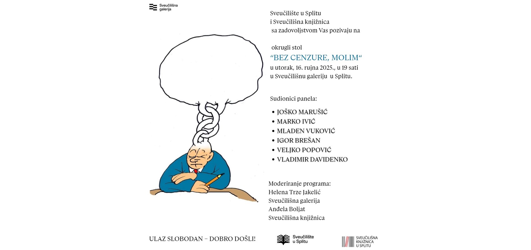  Okrugli stol „Bez cenzure, molim“ u Sveučilišnoj galeriji